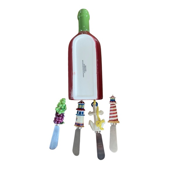 2005 Boston Warehouse Wine Bottle Utensil Holder - Picture 3 of 5